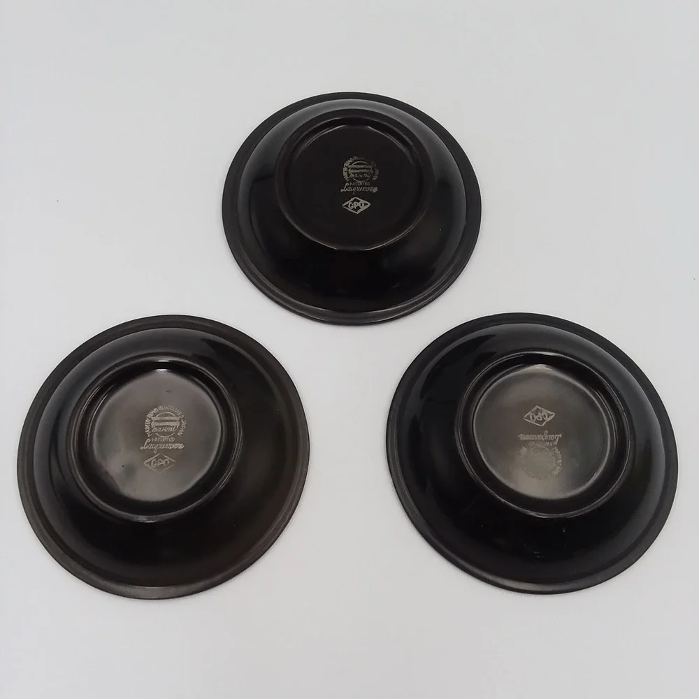 Vintage Maruni Lacquerware Set 2‎ Canisters 3 Bowls Floral Design Occupied Japan
